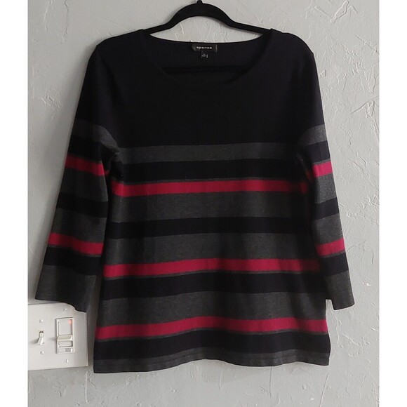 Spense Sweater Women's XL, Striped, Pretty, Rayon, Polyester, 19 Inch Of Armp To - Picture 1 of 8